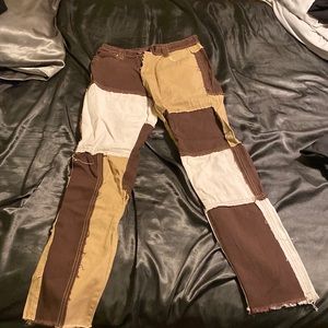 These are patterned pants from etsy